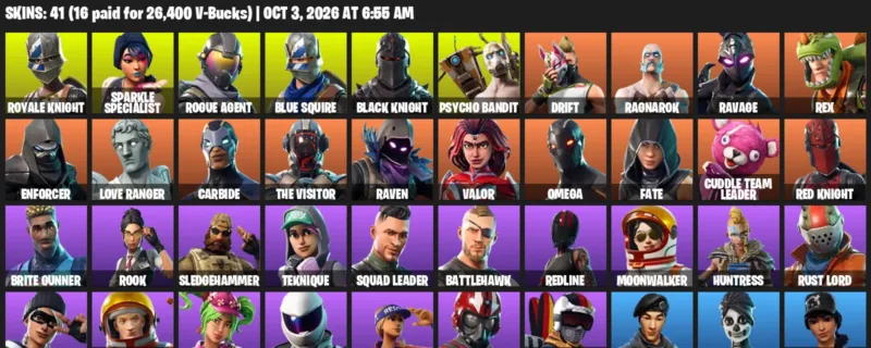 Fortnite account inventory for Royale Knight - Sparkle Specialist - 41 Outfits