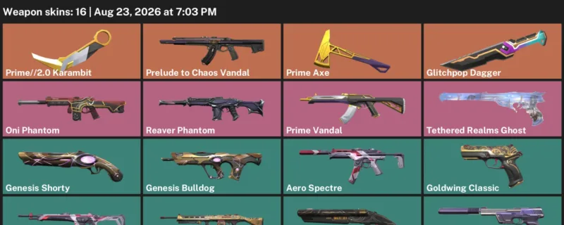 Valorant account inventory for LVL 68 · Glitchpop Dagger & Prime & 16 Skins Glitchpop Dagger