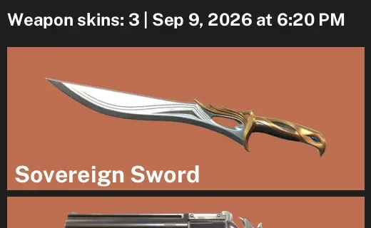 Valorant account inventory for LVL 57 · Neo Frontier Sheriff & Sovereign Sword
