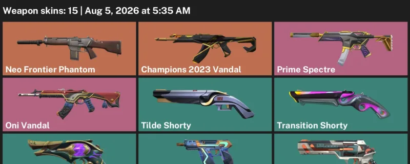 Valorant account inventory for LVL 158 · Champions 2023 Vandal & Death Wish Sheriff