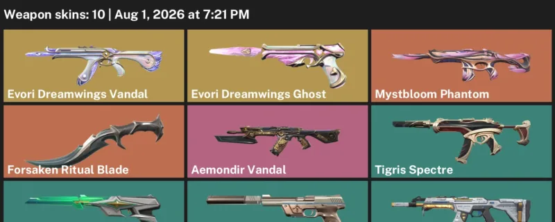 Valorant account inventory for LVL 51 · Forsaken Ritual Blade & Aemondir Vandal
