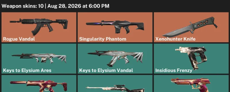 Valorant account inventory for LVL 24 · Xenohunter Knife & Keys to Elysium Vandal