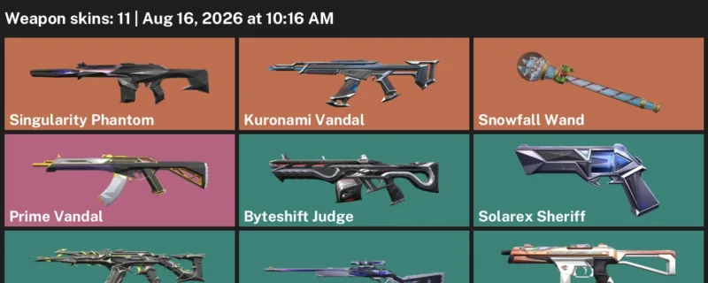 Valorant account inventory for LVL 47 · Kuronami Vandal & Prime Vandal