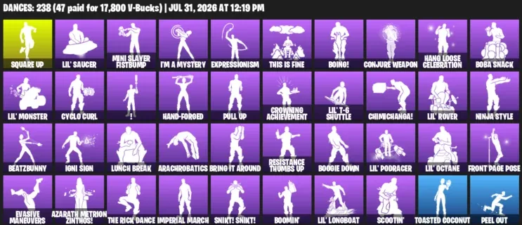Fortnite Accounts listing: LVL 6977 - Darth Vader - Xander - 446 Outfits - 446 outfits