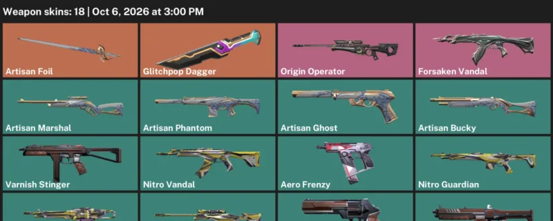 Valorant account inventory for LVL 113 · Glitchpop Dagger & Forsaken Vandal