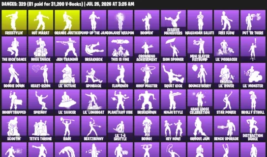 Fortnite Accounts listing: LVL 4187 - Aloy - Rogue Agent - 440 Outfits - 440 outfits