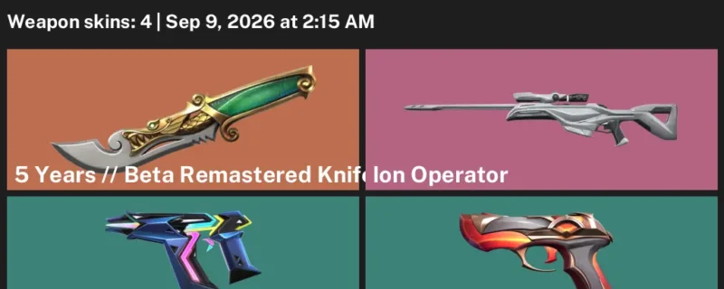 Valorant account inventory for LVL 60 · Ion Operator & Beta Remastered Knife
