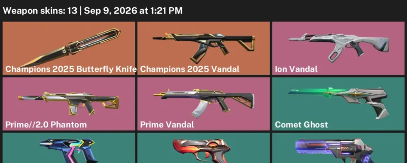 Valorant account inventory for LVL 146 · Champions 2025 Butterfly Knife & Champions 2025 Vandal