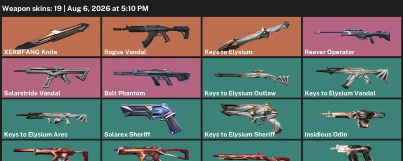 Valorant account inventory for LVL 55 · XerØFang Knife & Bolt Phantom