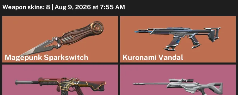 Valorant account inventory for LVL 76 · Kuronami Vandal & Reaver Vandal