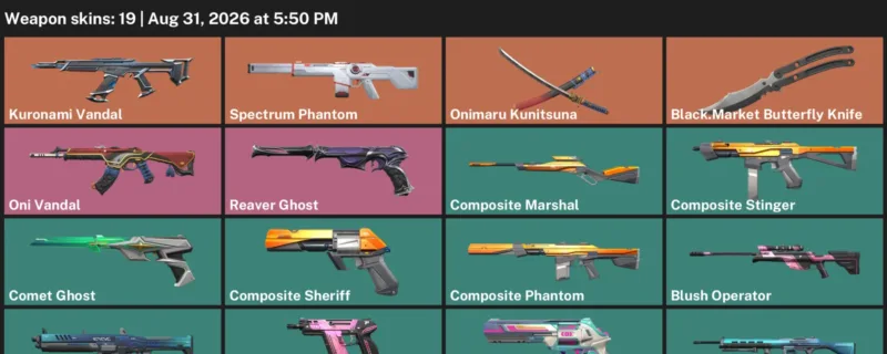 Valorant account inventory for LVL 81 · Black.Market Butterfly Knife & Composite Phantom