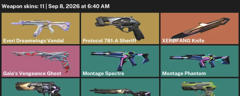 Valorant account inventory for LVL 23 · XerØFang Knife & Montage Phantom