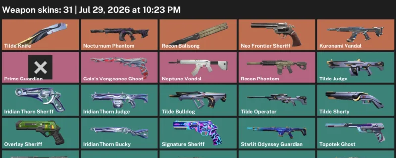 Valorant Accounts listing: LVL 120 · Tilde Knife · 31 Skins - Silver 2, 31 skins