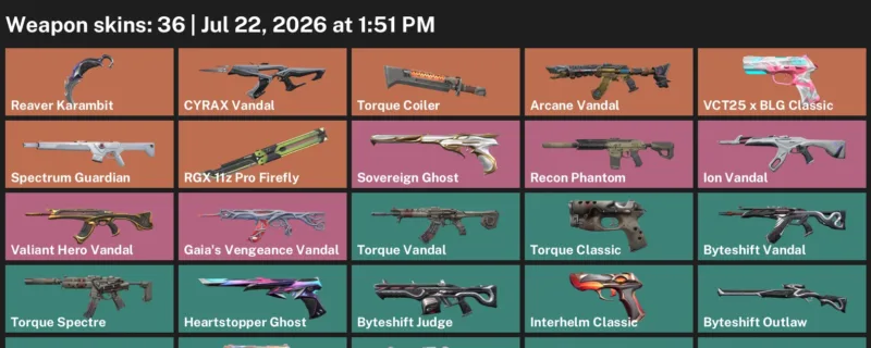 Valorant Accounts listing: LVL 76 · Reaver Karambit · 36 Skins - Ascendant 1, 36 skins