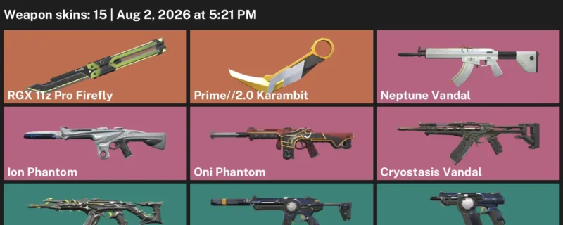 Valorant account inventory for LVL 48 · 2.0 Karambit & Ion Phantom