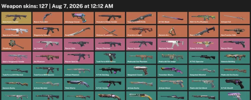 Valorant account inventory for LVL 418 · Tac Blade & Reaver Karambit & Reaver Knife