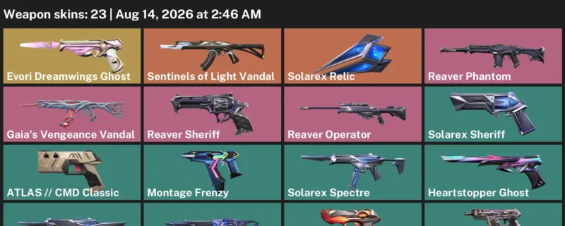 Valorant account inventory for LVL 131 · Reaver Phantom & Reaver Operator
