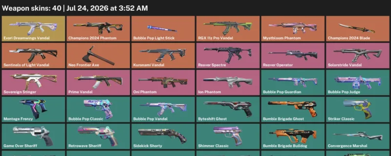 Valorant Accounts listing: LVL 283 · Champions 2024 Blade · 40 Skins - Gold 1, 40 skins