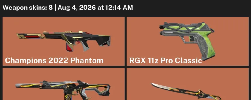 Valorant account inventory for LVL 109 · Champions 2024 Blade & Champions 2022 Phantom