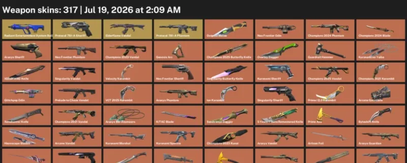 Valorant Accounts listing: LVL 500 · 5 Years // Beta Remastered Knife & Byteshift Knife · 317 Skins - Gold 1, 317 skins