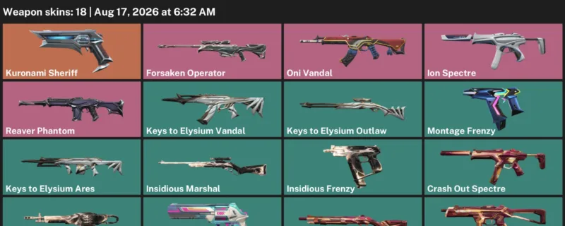 Valorant account inventory for LVL 69 · Forsaken Operator & Insidious Odin