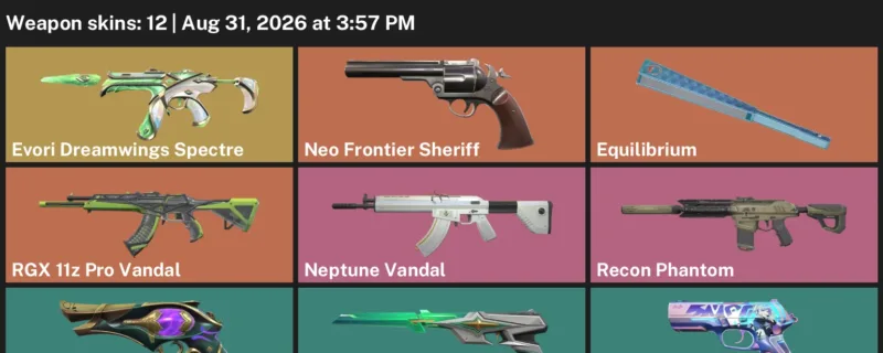 Valorant account inventory for LVL 161 · Neptune Vandal & Overlay Sheriff