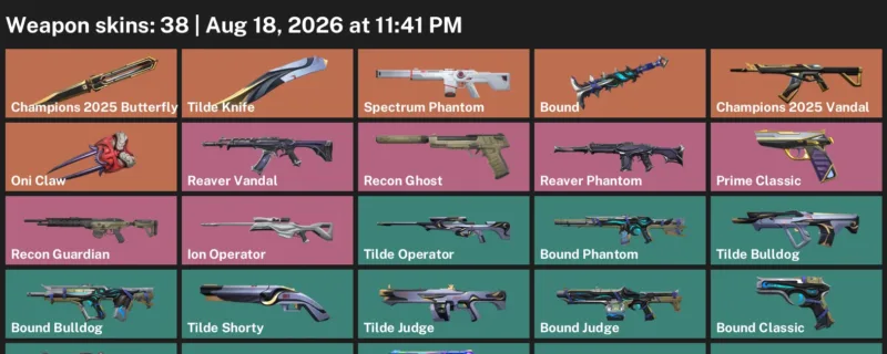 Valorant account inventory for LVL 101 · Champions 2025 Vandal