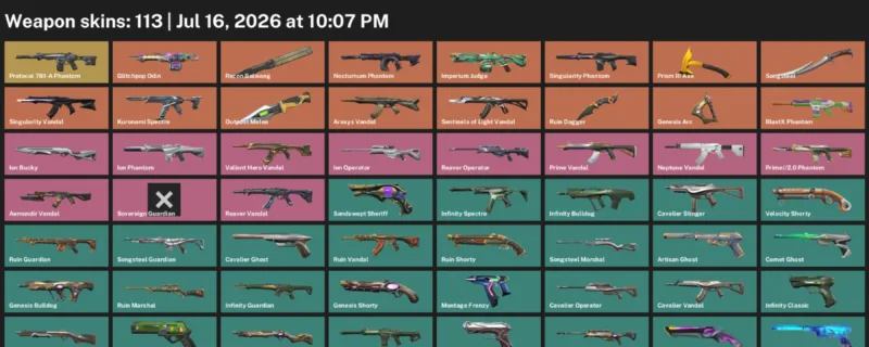 Valorant Accounts listing: LVL 412 · Outpost Melee & Ruin Dagger · 113 Skins - Ascendant 1, 113 skins