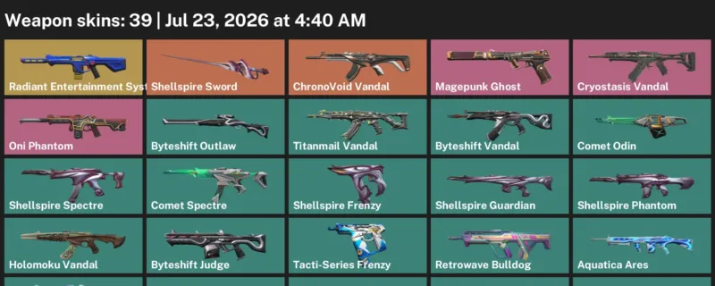 Valorant Accounts listing: LVL 43 · Shellspire Sword · 39 Skins - Bronze 1, 39 skins
