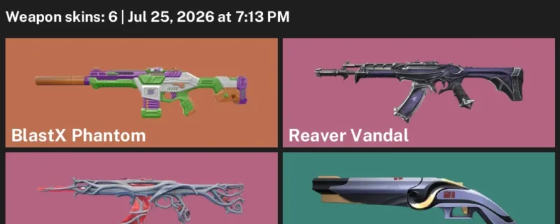 Valorant Accounts listing: LVL 109 · 9 Lives Classic & BlastX Phantom · 6 Skins - Bronze 2, 6 skins