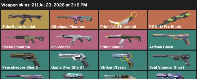Valorant Accounts listing: LVL 233 · Prime//2.0 Karambit & RGX 11z Pro Blade · 21 Skins - Silver 2, 21 skins