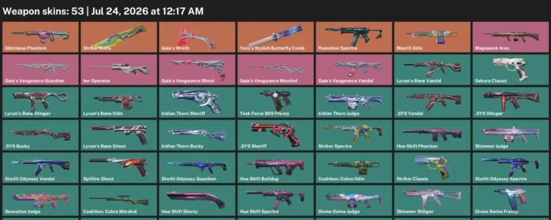 Valorant Accounts listing: LVL 81 · Striker Knife & Yoru's Stylish Butterfly Comb · 53 Skins - Bronze 3, 53 skins