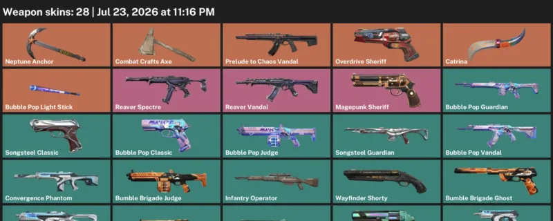 Valorant Accounts listing: LVL 61 · Bubble Pop Classic & Bubble Pop Guardian · 28 Skins - Bronze 2, 28 skins