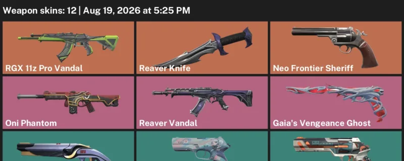 Valorant account inventory for LVL 115 · Reaver Knife & Monstrocity Sheriff
