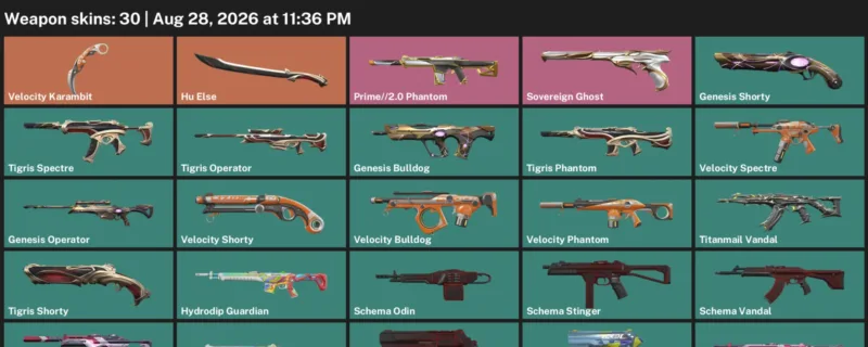 Valorant account inventory for LVL 103 · Velocity Karambit & Genesis Operator