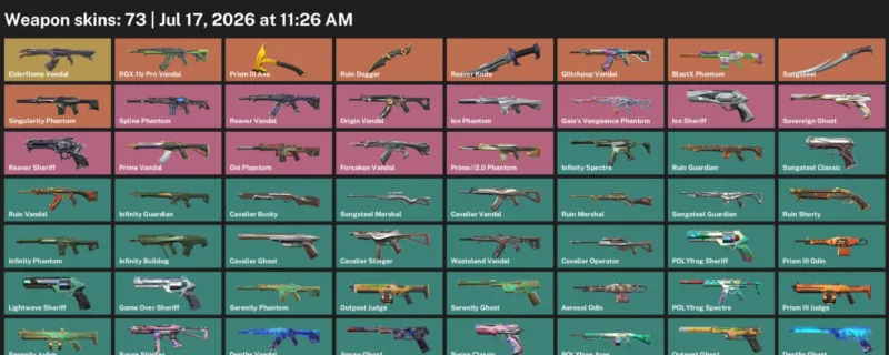 Valorant Accounts listing: LVL 146 · Reaver Knife & Ruin Dagger · 73 Skins - Diamond 1, 73 skins