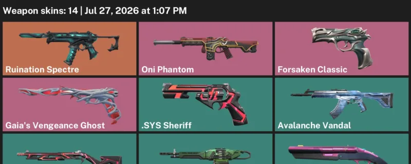 Valorant Accounts listing: LVL 24 · .SYS Bucky & .SYS Sheriff · 14 Skins - Bronze 3, 14 skins