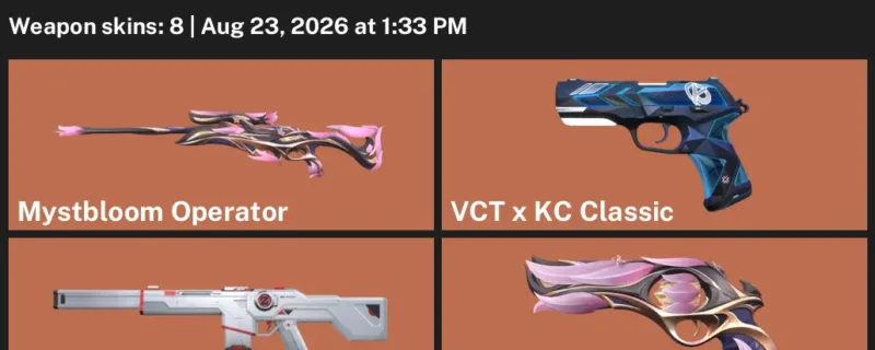 Valorant account inventory for LVL 59 · Kuronami Vandal & Spectrum Phantom