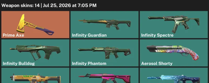 Valorant Accounts listing: LVL 34 · Aerosol Bucky & Aerosol Odin · 14 Skins - Silver 2, 14 skins