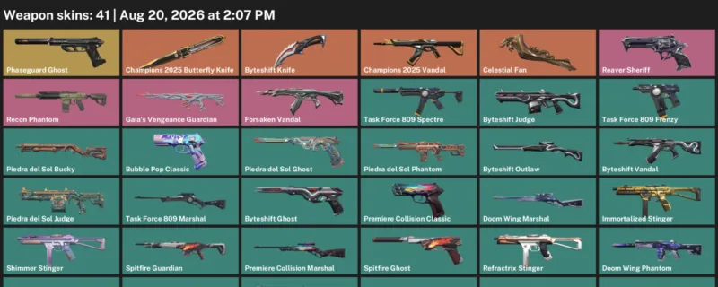 Valorant account inventory for LVL 86 · Champions 2025 Butterfly Knife