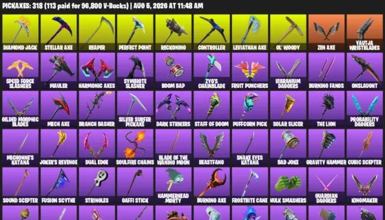 Fortnite account inventory for LVL 2053 - Rogue Agent - Rose Team Leader - 422 Outfits