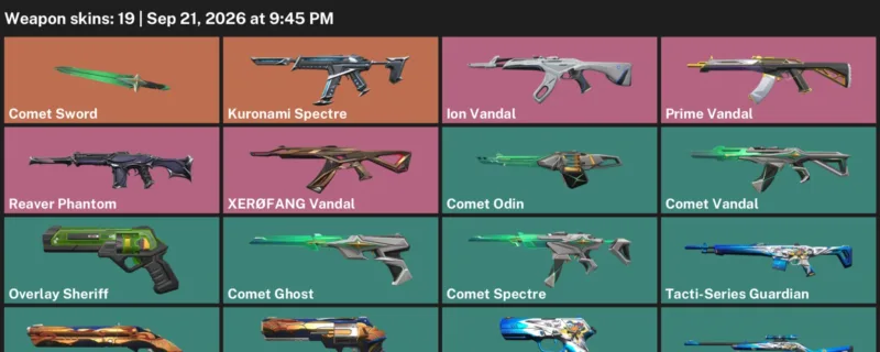 Valorant account inventory for LVL 118 · Cloudweaver Sheriff & Comet Odin