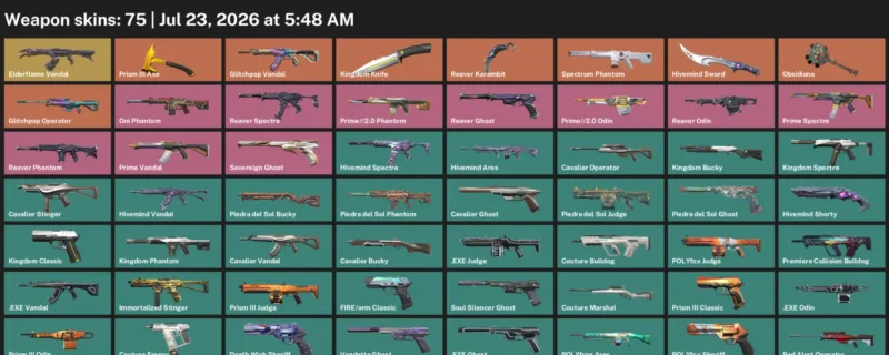 Valorant Accounts listing: LVL 249 · Hivemind Sword & Kingdom Knife · 75 Skins - Gold 1, 75 skins