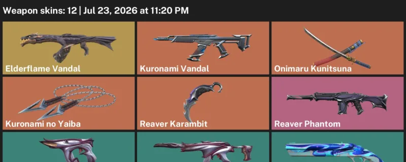 Valorant Accounts listing: LVL 18 · Kuronami no Yaiba & Reaver Karambit · 12 Skins - Unranked, 12 skins