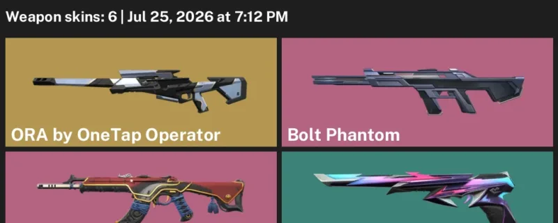 Valorant Accounts listing: LVL 100 · Bolt Phantom & Bubble Pop Classic · 6 Skins - Gold 2, 6 skins