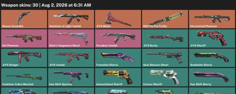Valorant account inventory for LVL 202 · Reaver Karambit & ChronoVoid Phantom