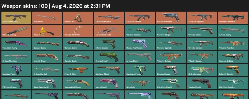 Valorant account inventory for LVL 479 · Kuronami no Yaiba & Velocity Karambit