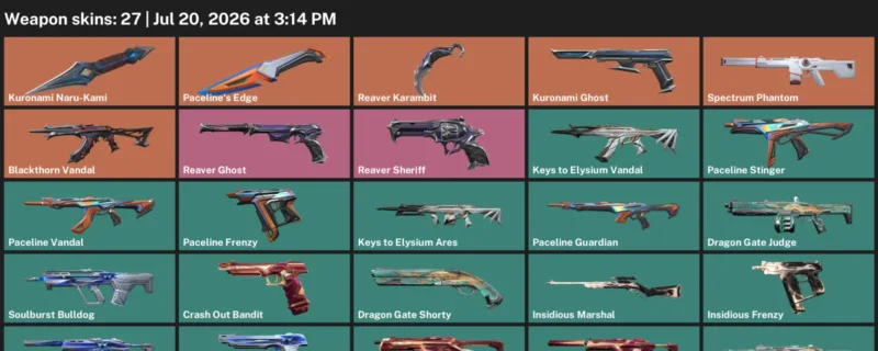 Valorant Accounts listing: LVL 28 · Reaver Karambit · 27 Skins - Silver 2, 27 skins