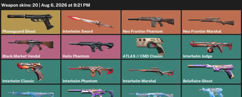 Valorant account inventory for LVL 59 · Belaflaire Vandal & Black.Market Vandal