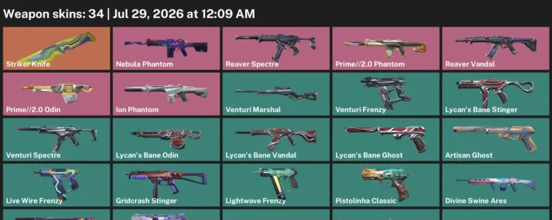 Valorant Accounts listing: LVL 136 · Striker Knife · 34 Skins - Gold 3, 34 skins